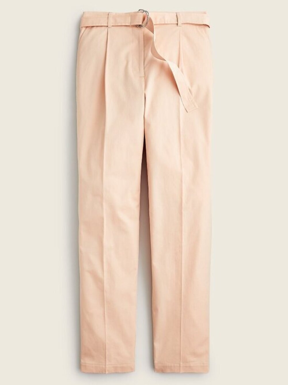 J. Crew Women's D-ring Chino Trouser Pant in Dried Wicker Tan Work Size 14 NWT